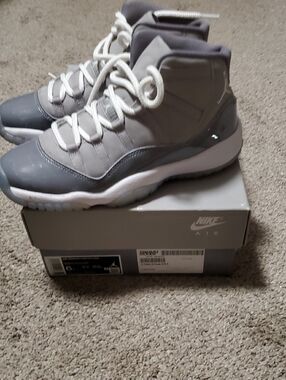 Nike High-Top Basketball Sneakers in Gray and White